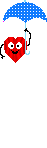 Gif animé coeur parapluie